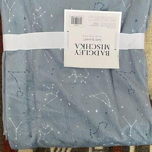Badgley Mischka Dusty Blue Constellation Baby Blanket